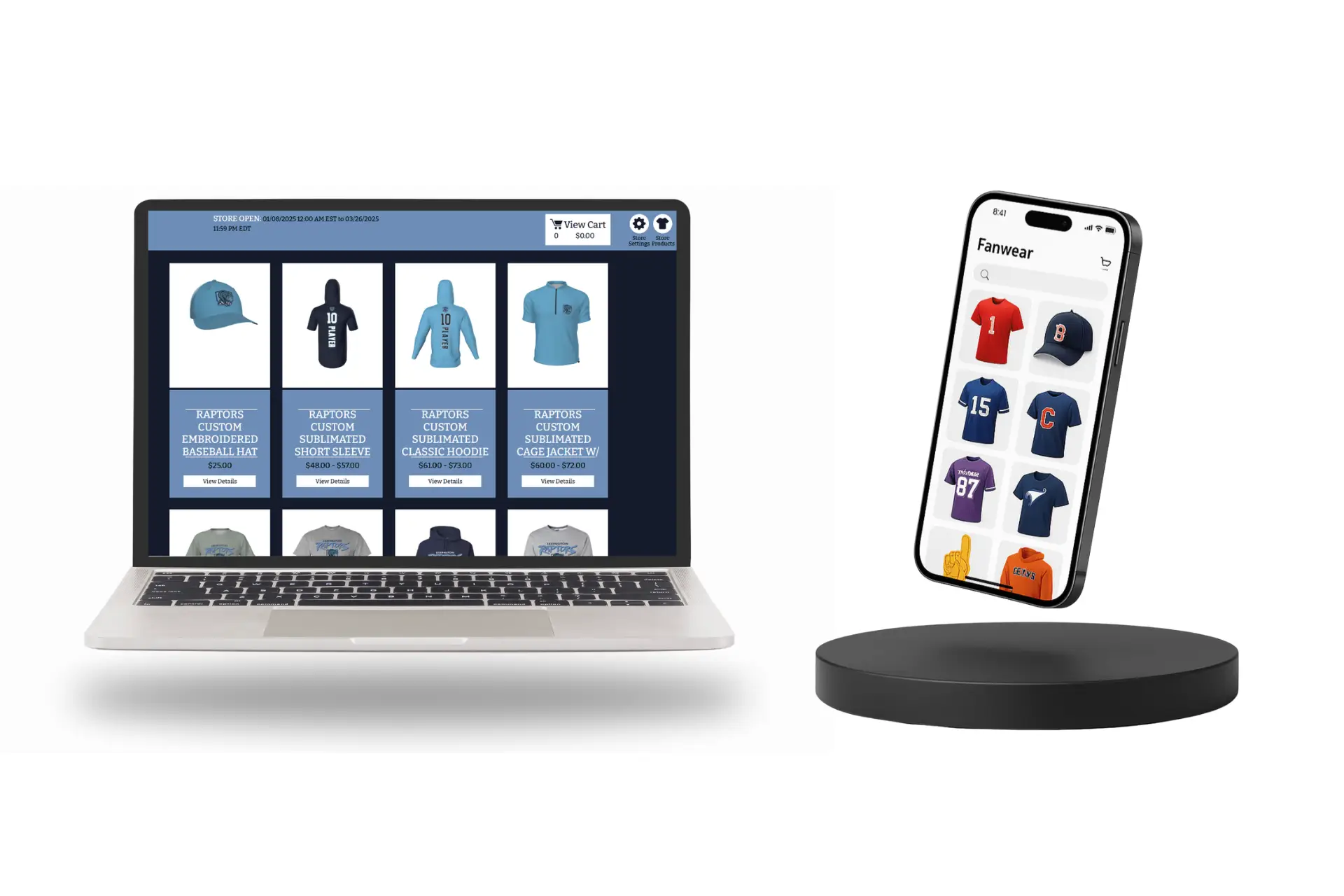 Fundraising team store setup for South Carolina schools and non-profits