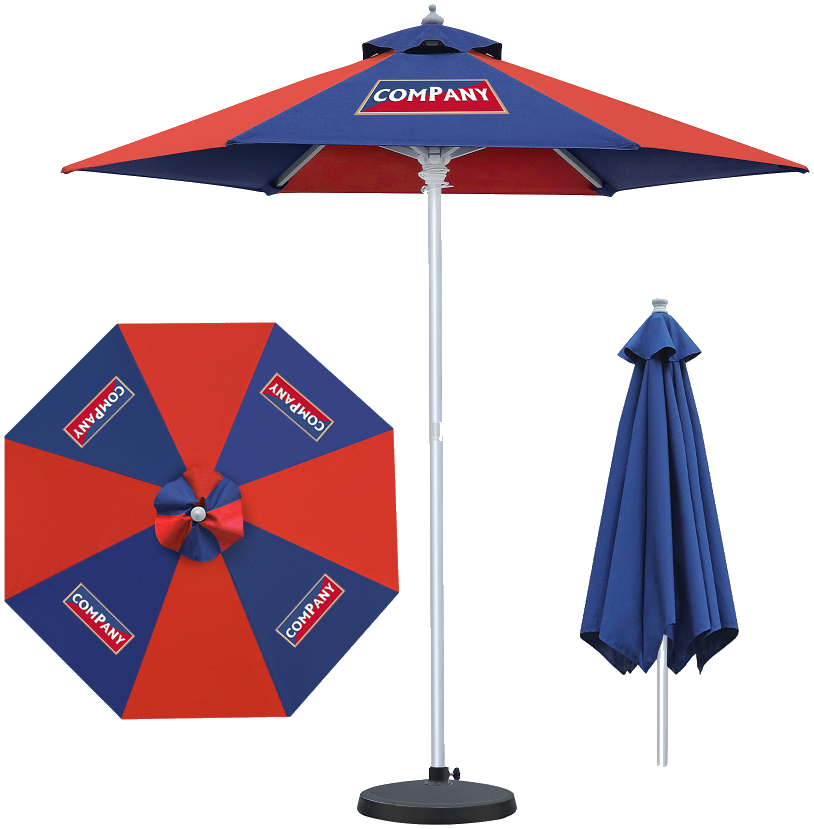 Branded patio umbrellas for restaurants and events