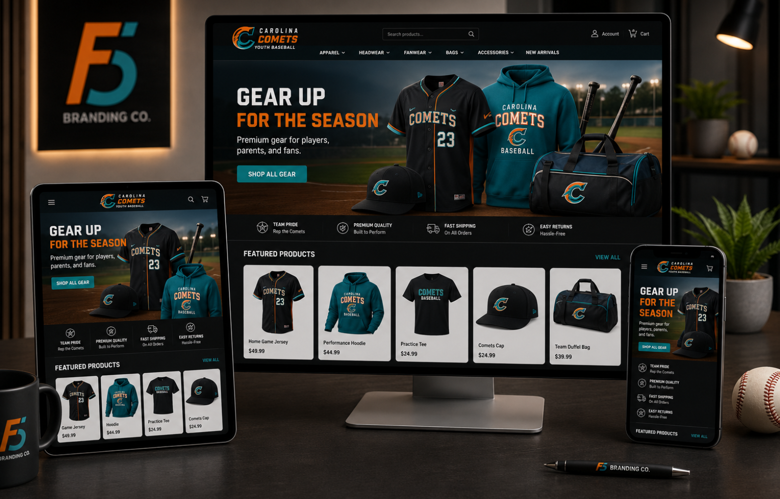 Youth sports team store for fan gear in Columbia SC